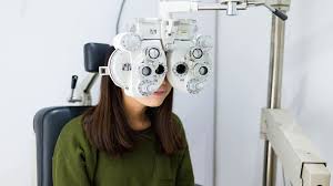 Eye Power Examination - Phoropter Refraction Testing